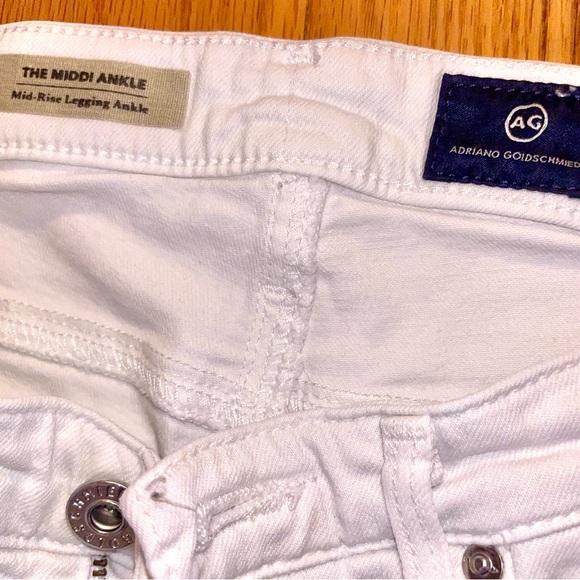 AG Adriano Goldschmied White Mid-Rise Legging Ankle Jeans - Picture 2 of 12